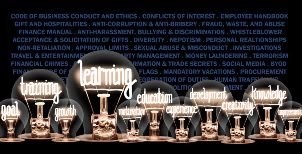 a group of light bulbs with the words learning on them